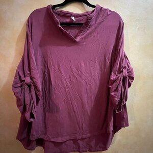 Poseshe Women’s 4XL Plum Long Sleeve Top